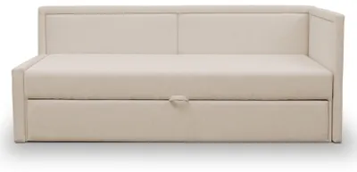 Produktbild von Selsey CAPRILI - Ausziehbares Jugendbett für zwei Personen, Hellbeige