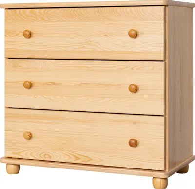 Produktbild von Kommode Kiefer massiv Vollholz natur Junco 148 – Abmessung 78 x 80 x 42 cm (H x B x T)