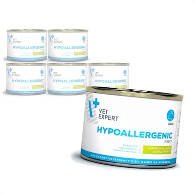 Produktbild von VetExpert Veterinary Diet Hypoallergenic Insect Hund 6x190g Hypoallergenes Nassfutter für Hunde mit Insekten