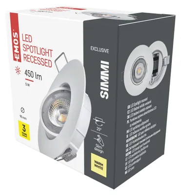 LED bodové svítidlo SIMMI 9 cm, 5 W, teplá bílá
