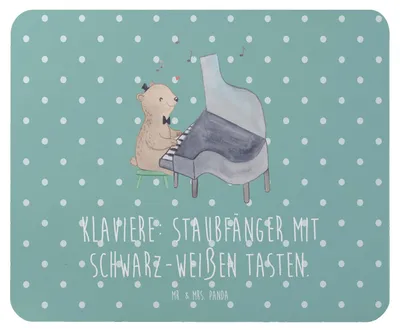 Produktbild von Mr. & Mrs. Panda Mauspad Klavier Staubfänger - Meeresbrise - Geschenk, Musiker, Mousepad, Klavierspieler, Konzert, Instrument, Mouse Pad, laptop, pc, computermatte, Musik