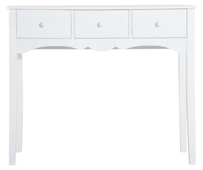 Productafbeelding van HOMCOM Console tafel, bijzettafel, decoratietafel, console, tafel met lades, MDF, wit