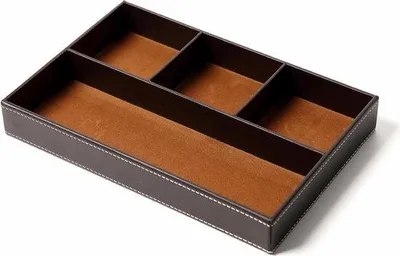 Image de Porte-clés en cuir avec rangement à 4 compartiments pour téléphone portable et clés