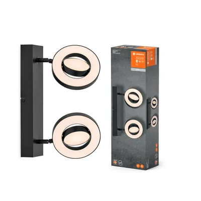 Image de LEDVANCE DECOR SPOT SATURN, 21W, 440lm, noir, spot, têtes réglables, utilisation polyvalente, spot intérieur, réglage de la température de couleur en 3 étapes, boîtier de haute qualité