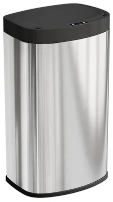 Produktbild von Automatischer 55-Liter-Kš¹chenabfalleimer aus Edelstahl mit Soft-Close-Deckel, 38 x 28,5 x 69 cm, silber