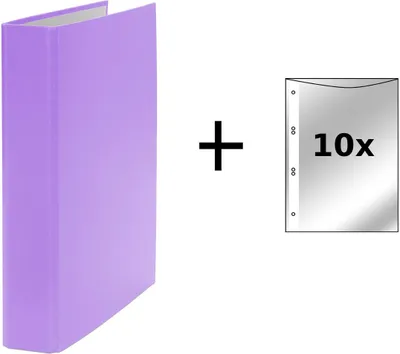 Produktbild von Ringbuch / DIN A5 / 2-Ring Ordner / Farbe: lila + 10 Prospekthüllen