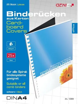 Produktbild von GENIE Karton-Rücken A4 schwarz 25 Stk