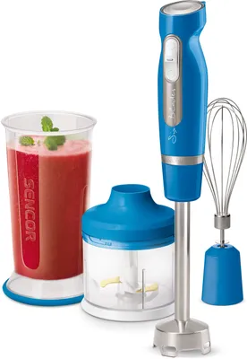 Zdjęcie produktu dla Sencor SHB 4462BL-EUE3, Blender immersyjny, 0,7 l, Funkcja pulse, Rozgniatacz do lodu, 1000 W, Niebieski, Stal nierdzewna