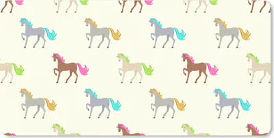 Produktbild von MuchoWow® Mauspad Mousepad Mädchen - Pferde - Muster - Mädchen - Kinder - Kinder 60x30 cm - Mousepads - Maus Mat - Pad - Mausunterlage - Nachhaltig
