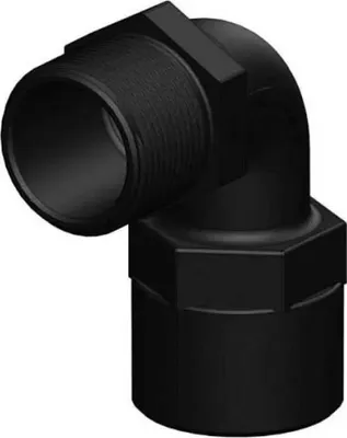 Obrázek produktu pro Trudesign 90° koleno s vnitřním a vnějším závitem Černé 1 1/4´´ Černé 1 1/4´´