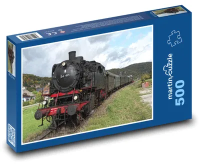 Produktbild von Puzzle 500 Dampflokomotive - Museumszug - martinpuzzle