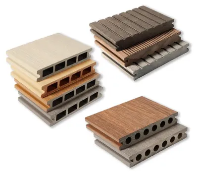Produktbild von WPC Terrassendielen Musterbox Vollprofil, Premium & ummantelte WPC Dielen