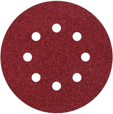 Productafbeelding van Wolfcraft schuurplaten met klittenband, korund, K120, 125 mm, 25 stuks