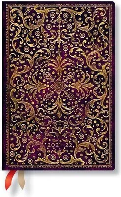 Produktbild von Paperblanks DD7430-4, Persönliches Tagebuch, 2021 - 2022, Gold, Violett, Abbildung, Hardcover