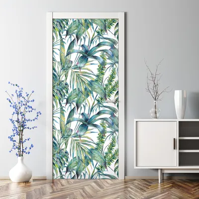Produktbild von Dekorative Türposter selbstklebend Wandaufkleber Türaufkleber Bunte Aquarellfarbe 70 x 200 cm