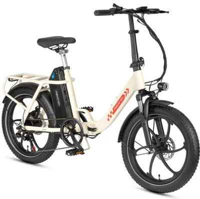 Obrázok produktu pre Elektrický Bicykel MAXTURN MULE - Motor 250W Batéria 48V20AH 20" Mechanická Kotúčová Brzda - Biela