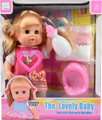 Produktbild von Realistische Babypuppe Blond 30cm - Mit Töpfchen & Sound - Schlafaugen & Zubehör Set