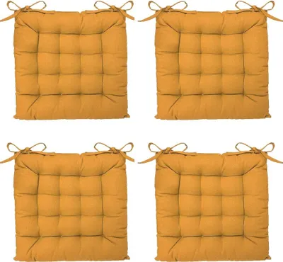Produktbild von Eazy Living Stuhlkissen Basile Gelb 38 x 38 cm - 4 Stück