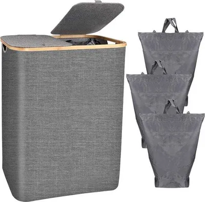 Produktbild von Große XXL Wäschesammler Beige Stoff