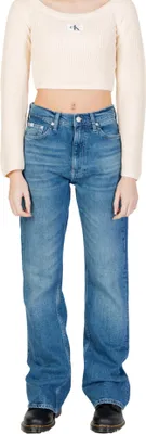 Zdjęcie produktu dla Calvin Klein Jeans Niebieskie jeansy damskie o luźnym kroju - W34_L32
