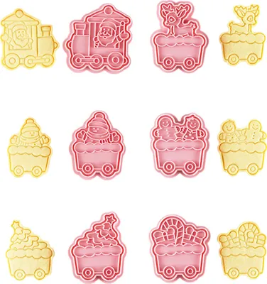 Produktbild von CANDeal Weihnachts-Ausstechformen-Set, 6-teilig, Weihnachts-Ausstechformen – Weihnachtsbaum, Schneemann, Lebkuchenmann, Schneeflocke, Rentier
