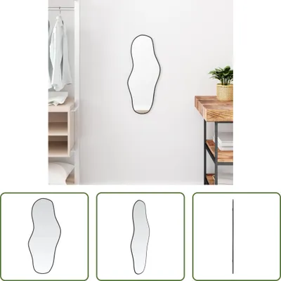 Immagine prodotto di The Living Store Specchio da parete nero 60x25 cm