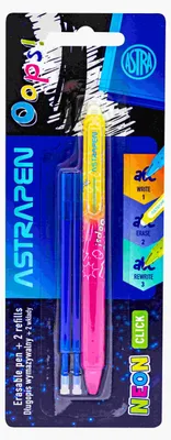 Zdjęcie produktu dla Astra Długopis wymazywalny automatyczny Astrapen Oops! neon 0,5 mm + 2 wkłady