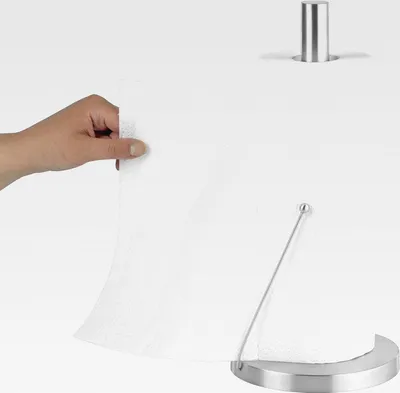 Produktbild von Küchenrollenhalter aus Edelstahl mit stabilem Stand für alle gängigen Küchenrollen