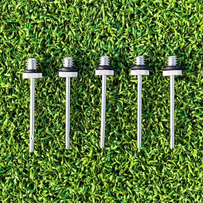 Productafbeelding van Naaldventielen - Flesvoetbal Ballen - Ballen Oppompen - Roestvrij Staal - 5 Stuks - Zilver