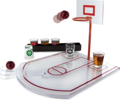 Image de Jeu à Boire - MISTER GADGET - Basket - Blanc - 6 Verres à Shot Inclus