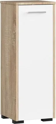 Image de Akord Armoire Salle De Bain Sur Pieds Chêne Sonoma/Blanc 30X30X85