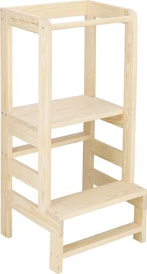 Küchenhelfer für Kleinkinder DIY Massivholz Treppenhochstuhl mit Plattform Selbstmontag