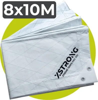 Immagine prodotto di Telone Xstrong Pro 200 8x10 bianco Impermeabile Super resistente con occhielli