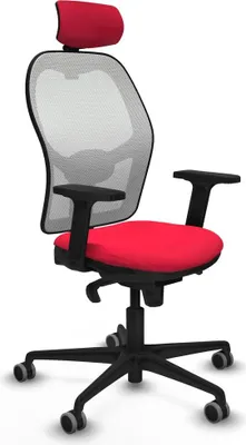 Image de Chaise de bureau avec appuie-tête Piqueras y Crespo 2D036G2 Rouge