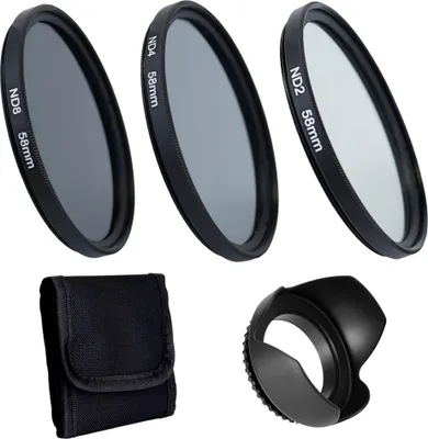 Obrázek produktu pro Profesionální sada filtrů pro objektivy Náhradní kryt objektivu pro fotoaparáty Canon DSLR Fotografické příslušenství 58mm