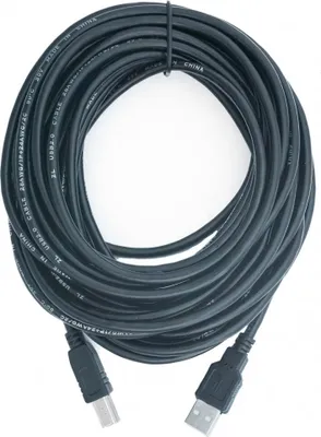Produktbild von SYSTEM-S USB 2.0 Kabel 10 m Typ B Stecker zu Typ A Stecker Kabel Ladekabel in Schwarz