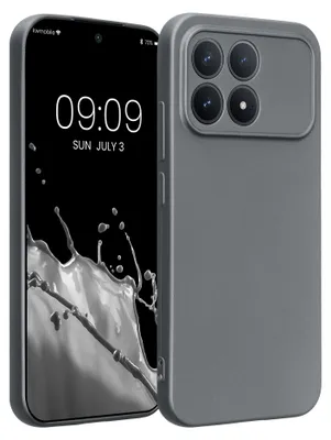 Produktbild von kwmobile Handyhülle für Xiaomi Poco F8 Pro Hülle - weiche Silikon Case metallisch schimmernd - Schutzhülle Cover - Metallic Grau