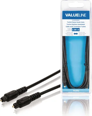 Produktbild von Valueline Toslink digitales Audiokabel Toslink Stecker - Toslink Stecker 2,00 m schwarz VLAB25000B20