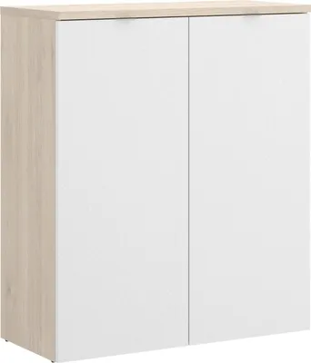 Produktbild von Mehrzweckschrank Gaviola,  79 x 40 x 96 cm,  Weiß und Eiche