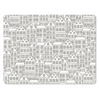 Produktbild von MuchoWow® Mauspad Mousepad Haus - Muster - Skyline 23x19 cm - Mousepads - Maus Mat - Pad - Mausunterlage - Schreibtischunterlage - Mauspad