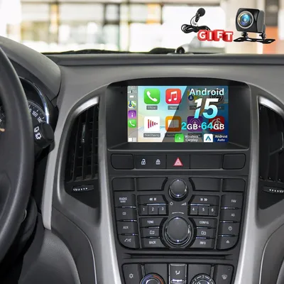 Obrázok produktu pre Android autorádio 15 pre Opel Astra J (2010-2014), 7-palcový dotykový displej, GPS navigácia, Carplay, Android Auto, 64 GB pamäte, Bluetooth handsfree