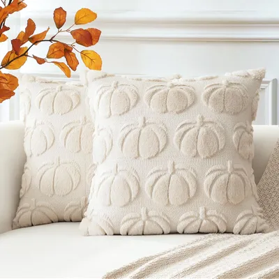 Image de Housses de coussin Halloween, lot de 2, en velours, 45 x 45 cm, pour canapé