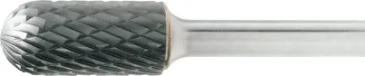 Produktbild von LUKAS HM-Frässtift Form C Walzenrund Kopf ø 10 mm L 20 mm Zahnung 7 für Stahl