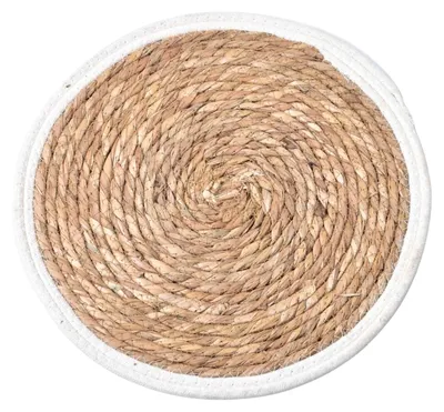 Immagine prodotto di Tovaglietta Boho in rattan naturale bianco | Tovaglietta da 29 cm
