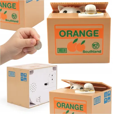 Produktbild von Interaktive Sparbuchse In Form Einer Katze – Automatischer Sparbuchse, Safe, Münzbehälter, Gross