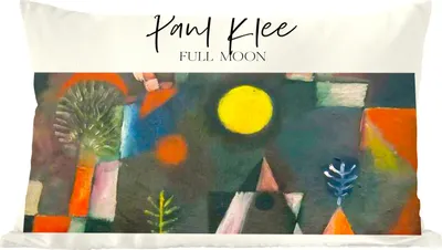 Produktbild von MuchoWow® Zierkissen Sofakissen Wohnzimmer Dekokissen 60x40 cm Paul Klee - Gemälde - Vollmond - Kopfkissen - Polster mit Foto