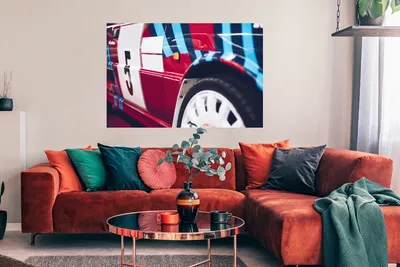 Produktbild von MuchoWow® Poster Rennwagen - Nummer - Blau - Rot 120x80 cm - Bilder