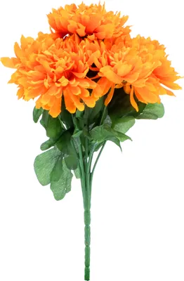 Immagine prodotto di Bouquet di crisantemi con 7 steli - Set di 2 / 25 cm ciascuno - Colore: arancione