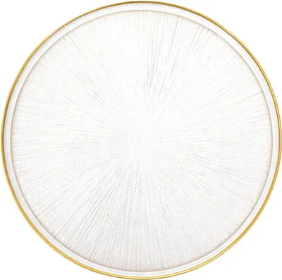 Obrázok produktu pre Tanier tanier servírovací tanier obedový tanier MONZE transparentný so zlatým okrajom 21 cm HOMLA