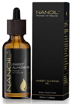 Produktbild von NANOIL Mandelöl – natürliches, reines, kaltgepresstes, ungeröstetes Bio Mandelöl